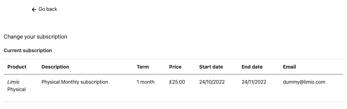 Component: Subscription Info – Limio 🔄